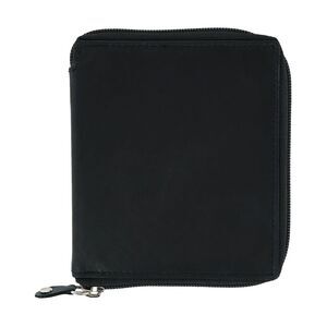 CTM Men's Leather Zip-Around European Wallet